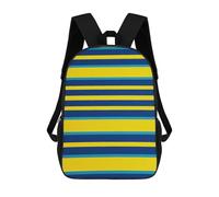 TKJMCSW Yellow And Blue Stripes Backpack for Women Men 17 Inch Laptop Backpacks Casual Daypack Carry on Backpack Waterproof Black Bookbag Work Travel Computer Backpacks