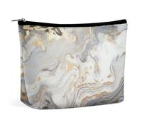 TKJMCSW Yellow Marble Makeup Bag for Women Large Capacity Toiletry Bag Portable Make Up Organizer Cosmetics Bag Travel Bag for Cosmetic Storage Bag for Travel Work, style, One Size
