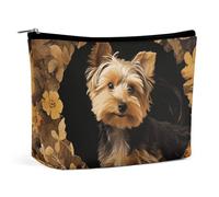 TKJMCSW Yorkshire Terrier in The Cave Cosmetic Bags for Women Men Waterproof Travel Toiletry Bag Large Capacity Makeup Bags PU Leather Cute Makeup Pouch Protable Travel Bag for Toiletries, white, One