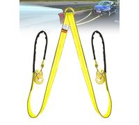 TKK Heavy-Duty V-Bridle Tow Strap 2" x 6' - 5,400 lbs Load Capacity | Snap Hooks, Axle Straps & Cordura Sleeve | D-Ring for Tow Truck & Flatbed Towing
