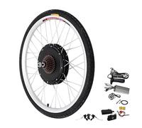 TkkMivcOC 48V Electric Bike Conversion Kit, 7-Speed 26'' Ebike Motor Hub Rear Wheel Conversion with Controller, Brushless Gear Series Hub Motor, Disc Type Braking, for Two Wheeled Bicycle