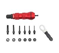 TkkMivcOC Electric Rivet Adapter Nut Kit, Drill Electric Rivet Adapter Tool Kit with Carrying Case, 600 Revolutions/Minute, Max. Stroke 1.7 cm, for Riveting Plates Tubes