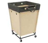 TkkMivcOC Laundry Basket, 210L Large Rolling Laundry Sorter on Brakes Wheels, Waterproof Oxford Cloth Hamper with Removable Washable Bags, Toy Storage Organiser for Laundry Room, Bedroom (Beige)