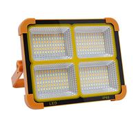 TkkMivcOC LED Floodlights Solar Energy, 10000lumen Work Light with 180° Rotatable Bracket, 16500mAh Cordless Floodlight, USB Rechargeable, Four Gear Light Color, for Outdoor Indoor