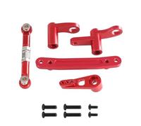 tKLNvZ 1/16 Full Series C8805 Control Car Parts Metal Upgraded Steering Components Steering Rod(Red)