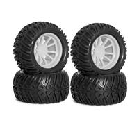 tKLNvZ RC Car 1Set 125mm Rubber Tire Compatible with 94111 94188 H9801 Feishen Bigfoot 1/10 RC Car Spare Parts Accessorie Big(4pcs white)