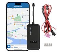 TKMARS Car GPS Tracker, No Subscription Real-Time Tracker Device for Fleet, Van, Caravan, Truck Self-installation Add Extension Cord Car GPS Tracker GT02A