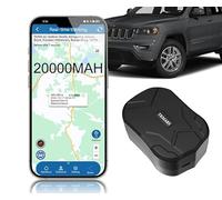 TKMARS Car Tracker NO Monthly Fee Real Time Trcking Car Tracker Bulit in 20000mAh Rechargeable Battery Up to 240 Days Standby Time, Waterproof Magnetic GPS Tracker TK905C with Free App