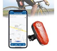 TKMARS GPS Tracker for Bike and Mountain Bike - GPS Tracking App with Live Location, No Subscription, Waterproof with LED Light for Night Tracking