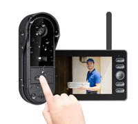 TKMARS Wireless Doorbell,1080P HD Wireless Video Doorbell Camera with 4.3-inch Screen, Dual Audio and Recording, Video Intercom, No WiFi/App Required, IP65 Waterproof with Night Vision
