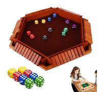 TKNIBEEN Shut the Box-Wooden Dice Board Game, Shut the Box Game 6 Player, Shut the Boxs Game Online, for 2-4 Players, Improves Mathematical Skills, for Classroom, Home, Party or Bar (Twelve dice B)