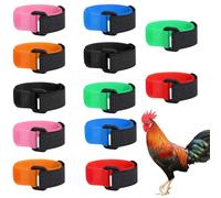 Tkocisa 12 Pack No Crow Rooster Collar, Chicken Collar Anti-Hook Noise Free Neckband No Crow Noise Neck Belt for Roosters - Prevent Chickens from Screaming, Disturbing Neighbors