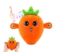 TKOKTEVN Interactive Music Plush Toy - Fun & Playful Sound-Activated Toys for Aldult, Touch-Sensitive Banana & Fruit Plush with Sound Features, Parent-Child Play Fun (Carrot)