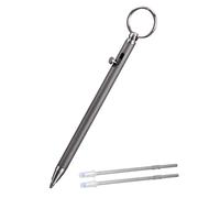 TKP1 Mini Titanium EDC Pen Bolt Action Ballpoint Pen, Metal Ballpoint Pen with Black Refills and Key Ring, Personality Creative Signature Pen for Work, Business (Dark Grey)