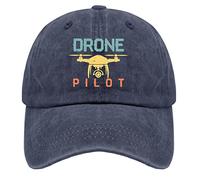 TKPA MOL Baseball Cap Drone Pilot Trucker Caps for Women Vintage Washed Cotton Adjustable Navy Blue