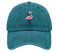 TKPA MOL Baseball Cap PXL Flamingo Trucker Cap for Women Graphic Washed Denim Adjustable