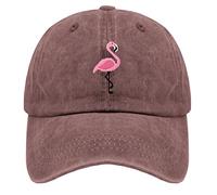 TKPA MOL Dad Hats PXL Flamingo Trucker Cap for Teen Fashion Washed Cotton Adjustable Wine Red