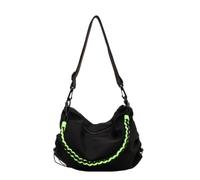 TKQBDBG Crossbody Bags For Women Nylon Hobo Bag, Neon Braided Rope Decor Shoulder Messenger Bag Street Style Daily Outings