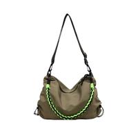 TKQBDBG Crossbody Bags For Women Nylon Hobo Bag, Neon Braided Rope Decor Shoulder Messenger Bag Street Style Daily Outings
