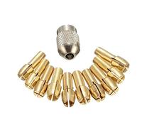 TKQIrene 11PCS/Set Brass Drill Chucks Collet Bits kit Drill 0.5-3.2mm 4.3mm Shank Screw Nut Replacement for Dremel Rotary Tool