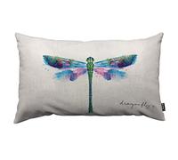 TKS MITLAN Colorful Dragonfly Pillow Covers 12x20 Inch Ink Blue Dragonfly Decorative Throw Pillow Covers Cushion Case for Home Sofa Couch Decoration