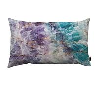 TKS MITLAN Quartz Stone Pattern Pillow Cover 12x20 inch Colorful Crystal Rock Precious Gem Blue Purple Ore Rough Shiny Geology Pillows Decorative Throw Pillows Farmhouse Decor for Home Cushion Case