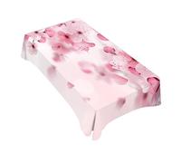 TKS MITLAN Tablecloth Cherry Blossom Table Cloth Rectangle Table 60 x 84 Inch Pink Flower Romance Kitchen Decorations for Home Dinner Party