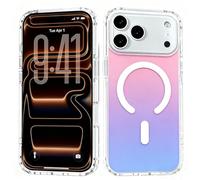 Tksafy for iPhone 17 Pro Max Case, Compatible with MagSafe, Cute Glitter Holographic Design for Women and Girls, Hard PC Protective Bumper Case for Apple 6.9 inch, Holo