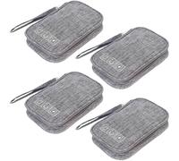 TKSDWBLTY 4Pcs Portable Cable Organizer Bag Small Electronic Cable Pouch Electronics Accessories Organizer Bag Travel Digital Storage Bag for Power Bank Charger Card, Grey
