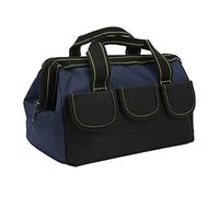 TKSE 18in Tool Storage Bag Wide Mouth Easy Access Large Space Portable Heavy Duty Tool Handbag for Workshop Home Workshop Home 1680D Oxford Fabric Blue Black