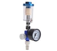 TKSE Air Pressure Regulator, Spray Pneumatic Gun Air Regulator Gauge+ In-line Oil Water Trap Filter Separator