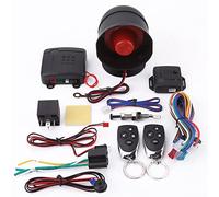 TKSE Car Security System, Universal Car Alarm Security Protection System Keyless Entry with 2 Remote Controls Siren