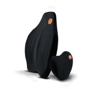 TKSE Lumbar Support Cushion, Car Seat Waist Back Memory Cotton Waist Support Lumbar Cushion (Black)