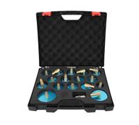TKSE Master Cylinder Adapters Set 17 Pcs Aluminium Alloy Brake Fluid Bleeding Tool Replacement for German Japanese Korean European Cars