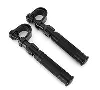 TKSE Motorcycle Foot Pegs, Pair Foot Pegs Foot Rest Clamp Footrest Mount for 1in Engine Crash Bar Guard Motorcycle Pedal Suitable for 25mm-32mm guard rod general purpose(Black)