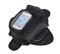 TKSE Motorcycle Tank Bag, Oxford Cloth Saddle Shape Magnetic Motorcycle Bag Suitable for Most Motorcycles and Motocross, 35 x 18 x 15 cm (Black)