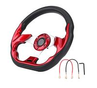 TKSE Racing Steering Wheel, 320mm the Latest Carbon Fiber Racing Steer Modification Mini Drifting Steering Wheel (Red