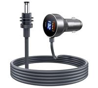 TKSE Starlink Mini Car Power Adapter with Digital Voltage Display - 12V-24V DC Cigarette Lighter Cable, 3m, Dual 30W USB-C & USB-A Ports for On-the-Go Internet & Charging