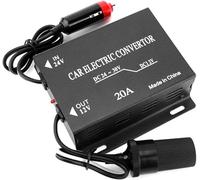 TKSE Step Down Transformer,Power Converter, Step Down Power Supply Car Truck Electric Inverter Voltage Reducer 20A Car Power Supply Converter Transformer 24V to 12V Cigarette Lighter Type