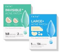 TKTK Pimple Patches for Face, 0.01cm Ultra-Thin Invisible Acne Patches, Big Acne Patches for Body, Forehead, Chin, Nose, Chest and Back Blemish Zit Breakouts(5 Sizes 304 Count)