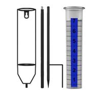 Tktouci Accurate Outdoor Rain Gauges - Rain Water Gauge With Stake - Adjustable Height Rainwater Measuring Tool for Deck Terraces Farm Lawn Garden Yard