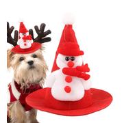 Tktouci Cat Christmas Hat | Cute Warm Adjustable Festive Headwear,Pointed Cat Santa Costume Hat | for Medium Large Small Bearded Dragon Party Winter Celebration Photoshoot Holiday