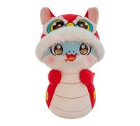 Tktouci Chinese Snake Stuffed Animals - Dance Lion Hat Snake Plush Backpack Pendant - Year of The New Year Decorations, Plush Toys Key Chain Pendant for Boys and Girls