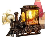 Tktouci Christmas Train Decor | Decorative Christmas Train Snow Globe Lantern,Holiday Decor Battery-Operated LED Christmas Train for Parties, Desks, Bedrooms Festivals Decor