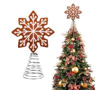 Tktouci Christmas Tree Topper - Decorative Felt Tree Topper Star - Seasonal Christmas Decorations for Apartment Balcony Backyard Living Room School Photo Prop Garden