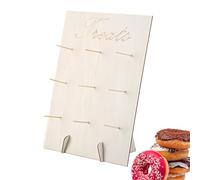 Tktouci Donut Holder,9-Peg Wood Doughnuts Holder Board - Decorative Donut Stand for Cafe Wedding Party Christmas Table Centerpieces Catering Dining Buffet Display