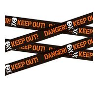Tktouci Halloween Caution Tape Decoration - Fright Tape Safety Signs | Crime Scene Caution Decorations, Barrier Danger for Halloween Party Decorations Supplies