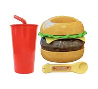 Tktouci Kids Play Food,Sensory Learning Stress Toys - Burger Shape Role Feeding Fidgets Toys - for Toddler Boys Girls Preschool Kindergarten Classroom Home Travel Nursery Birthday Holiday