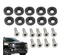 Tktouci Licence Plate Screw Set | License Plate Mounting Hardware - Anti-Theft Vehicle Modification M6 Gasket Bolt for Fixing Rear RV Truck Motorcycle Front