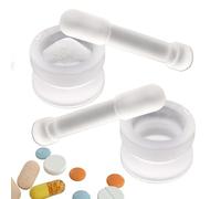 Tktouci Mortar and Pestle Set,Glass Pills Crusher Mortar Grinding Bowls - Portable Kitchen Gadgets for Garlic Nuts Guacamole Curry Paste Seasoning Powders Pesto Labs Gardeners Chefs Herbalists